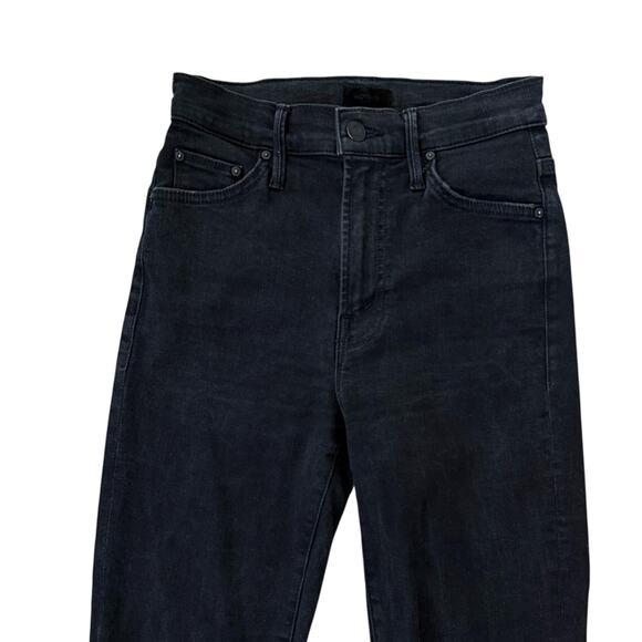 Mother Jeans The Insider Crop Two Step Fray Raw Asymmetrical Hem Not Guilty 25 - Picture 4 of 16